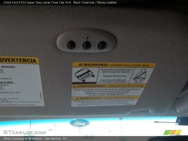 Black Clearcoat / Ebony Leather 2009 Ford F350 Super Duty Lariat Crew Cab 4x4