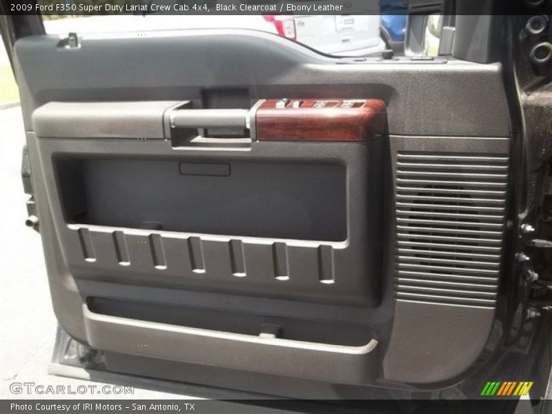 Black Clearcoat / Ebony Leather 2009 Ford F350 Super Duty Lariat Crew Cab 4x4