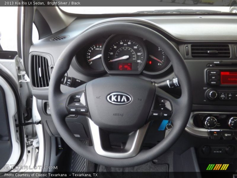 Bright Silver / Black 2013 Kia Rio LX Sedan