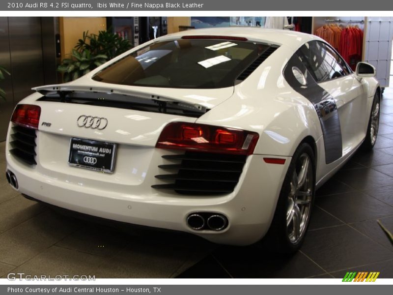 Ibis White / Fine Nappa Black Leather 2010 Audi R8 4.2 FSI quattro