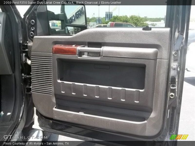 Black Clearcoat / Ebony Leather 2009 Ford F350 Super Duty Lariat Crew Cab 4x4