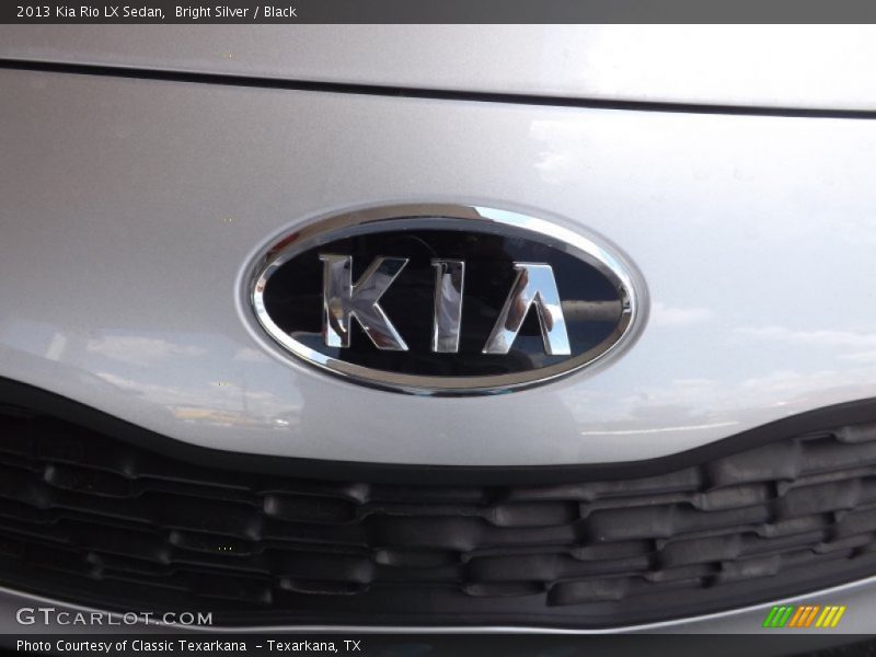 Bright Silver / Black 2013 Kia Rio LX Sedan