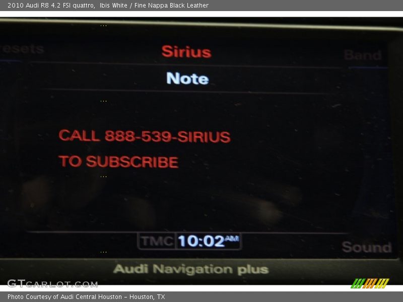 Ibis White / Fine Nappa Black Leather 2010 Audi R8 4.2 FSI quattro