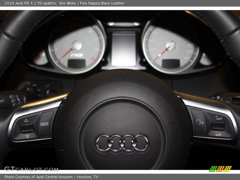 Ibis White / Fine Nappa Black Leather 2010 Audi R8 4.2 FSI quattro