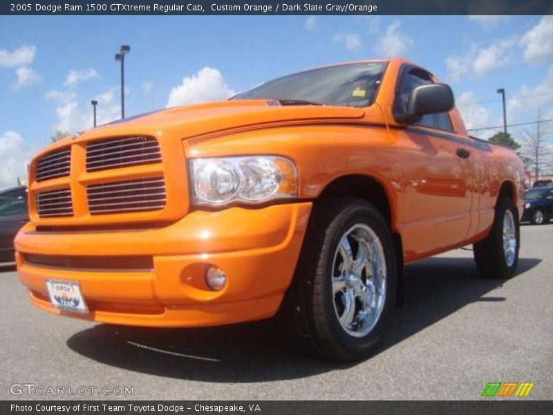 Custom Orange / Dark Slate Gray/Orange 2005 Dodge Ram 1500 GTXtreme Regular Cab