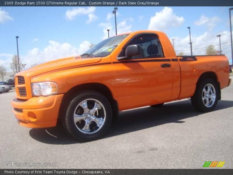 Custom Orange / Dark Slate Gray/Orange 2005 Dodge Ram 1500 GTXtreme Regular Cab