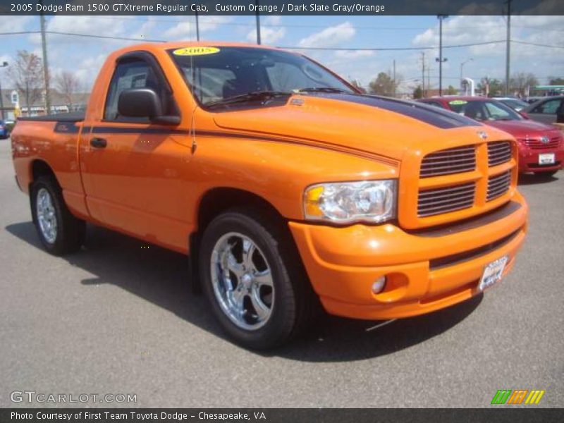 Custom Orange / Dark Slate Gray/Orange 2005 Dodge Ram 1500 GTXtreme Regular Cab