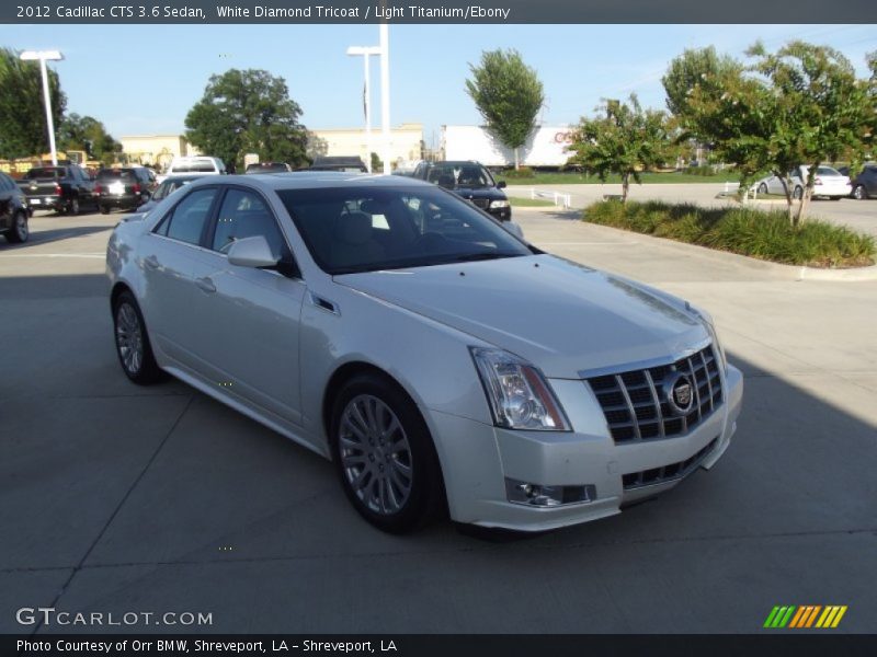 White Diamond Tricoat / Light Titanium/Ebony 2012 Cadillac CTS 3.6 Sedan