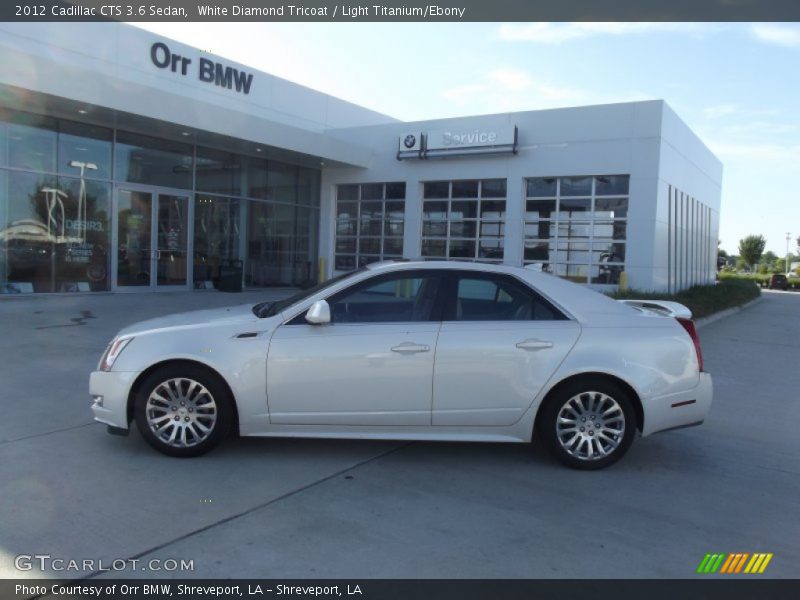 White Diamond Tricoat / Light Titanium/Ebony 2012 Cadillac CTS 3.6 Sedan