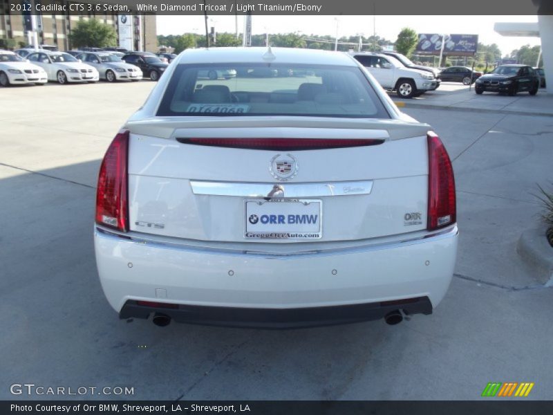 White Diamond Tricoat / Light Titanium/Ebony 2012 Cadillac CTS 3.6 Sedan
