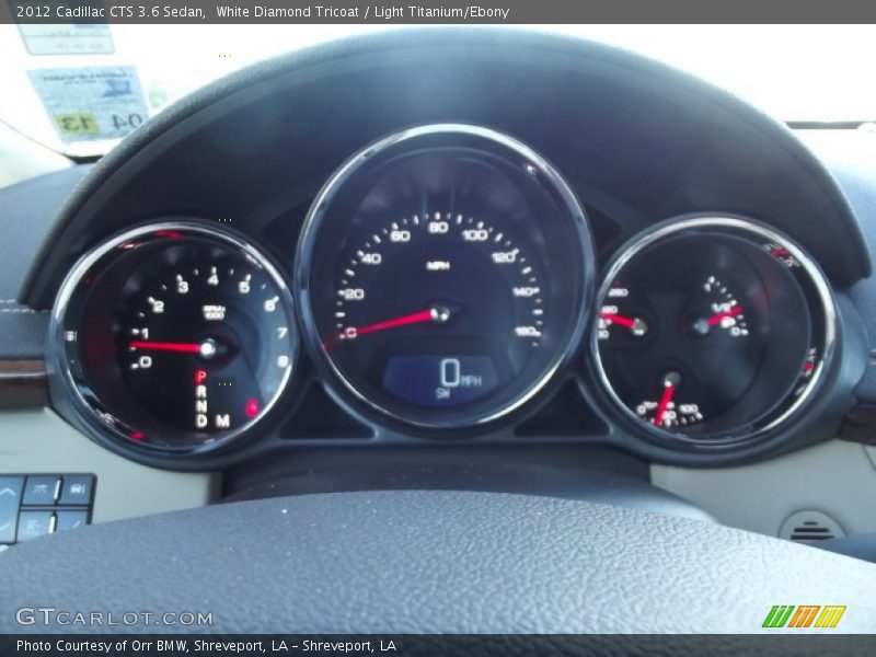 White Diamond Tricoat / Light Titanium/Ebony 2012 Cadillac CTS 3.6 Sedan