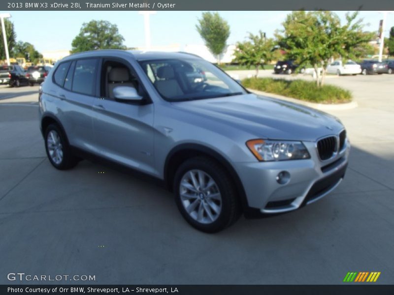 Titanium Silver Metallic / Oyster 2013 BMW X3 xDrive 28i