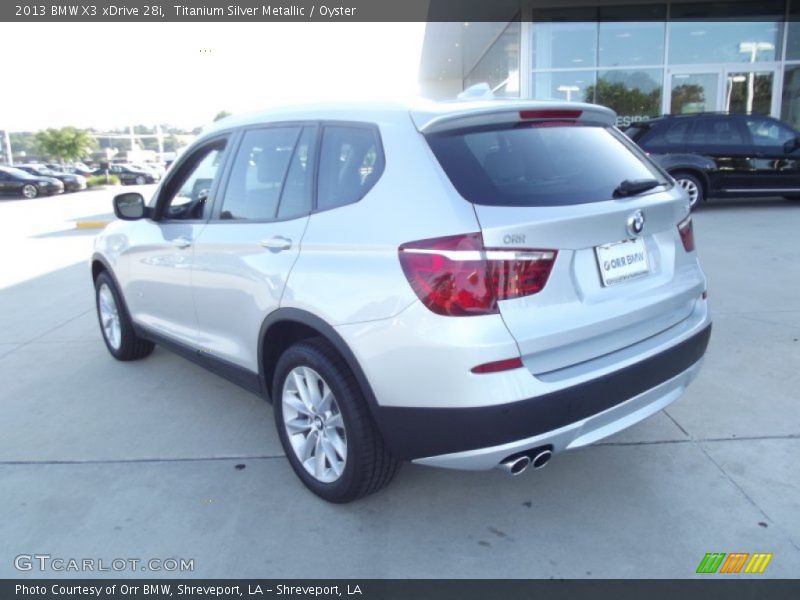 Titanium Silver Metallic / Oyster 2013 BMW X3 xDrive 28i