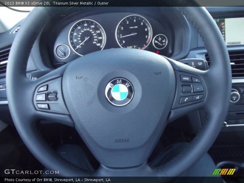 Titanium Silver Metallic / Oyster 2013 BMW X3 xDrive 28i