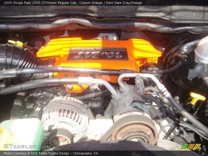 Custom Orange / Dark Slate Gray/Orange 2005 Dodge Ram 1500 GTXtreme Regular Cab