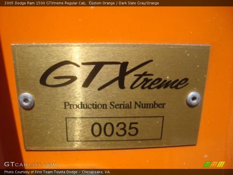 Custom Orange / Dark Slate Gray/Orange 2005 Dodge Ram 1500 GTXtreme Regular Cab