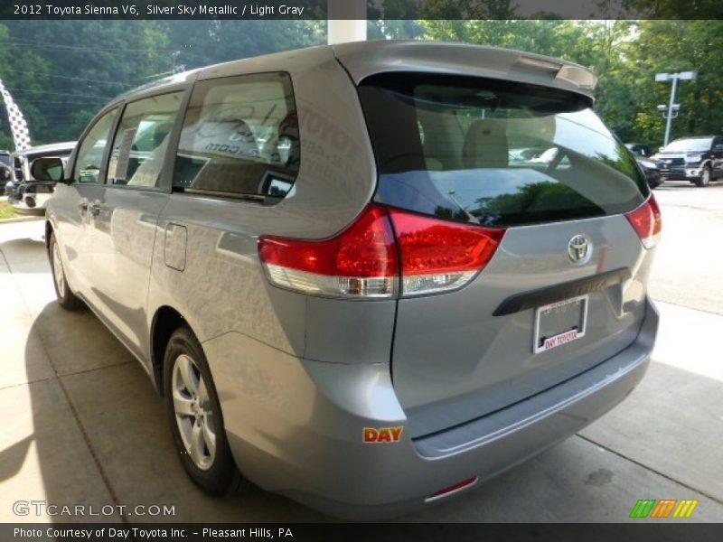Silver Sky Metallic / Light Gray 2012 Toyota Sienna V6