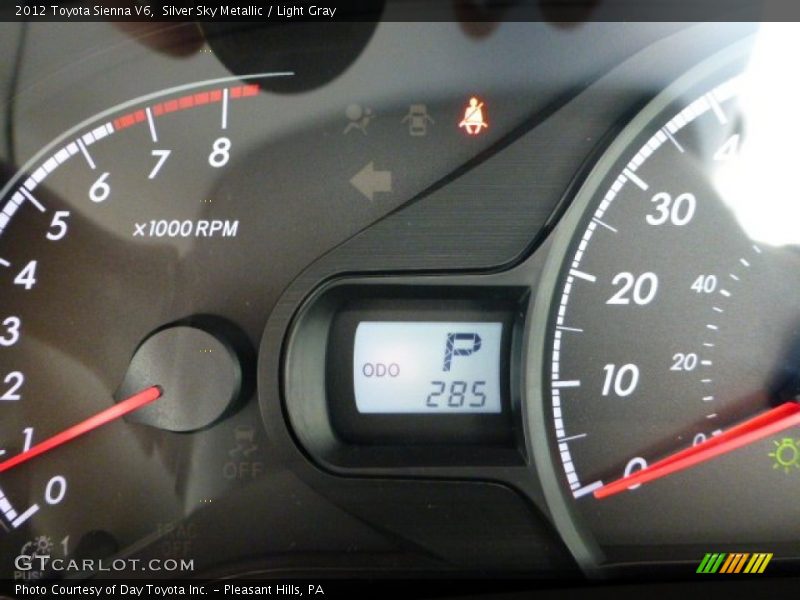 Silver Sky Metallic / Light Gray 2012 Toyota Sienna V6