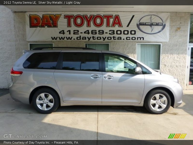 Silver Sky Metallic / Light Gray 2012 Toyota Sienna LE