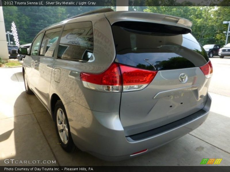 Silver Sky Metallic / Light Gray 2012 Toyota Sienna LE