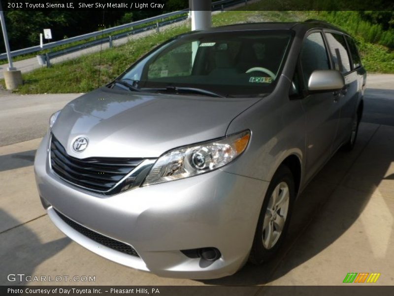 Silver Sky Metallic / Light Gray 2012 Toyota Sienna LE