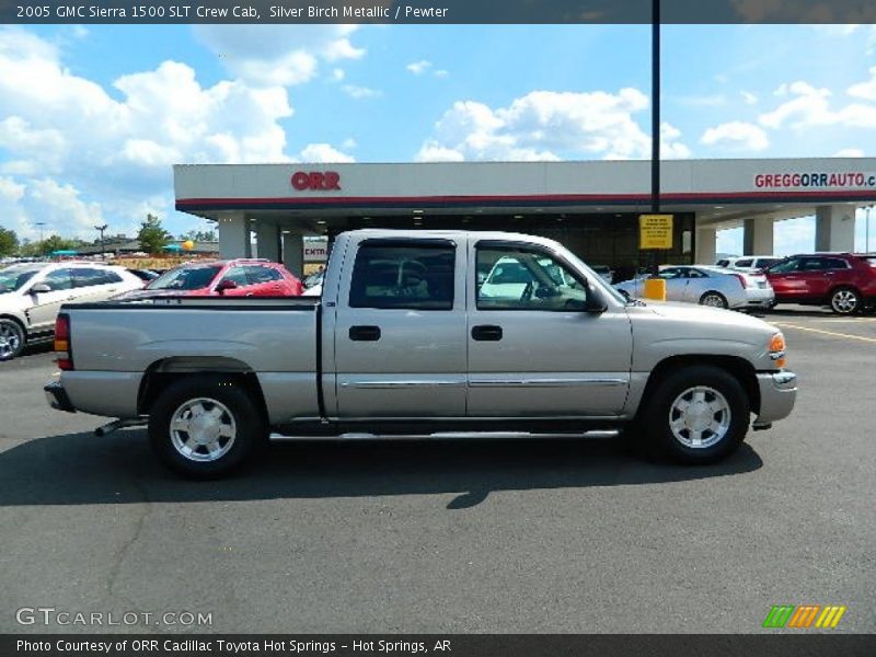 Silver Birch Metallic / Pewter 2005 GMC Sierra 1500 SLT Crew Cab