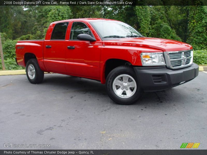 Flame Red / Dark Slate Gray/Medium Slate Gray 2008 Dodge Dakota SXT Crew Cab