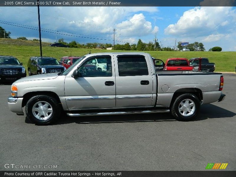 Silver Birch Metallic / Pewter 2005 GMC Sierra 1500 SLT Crew Cab