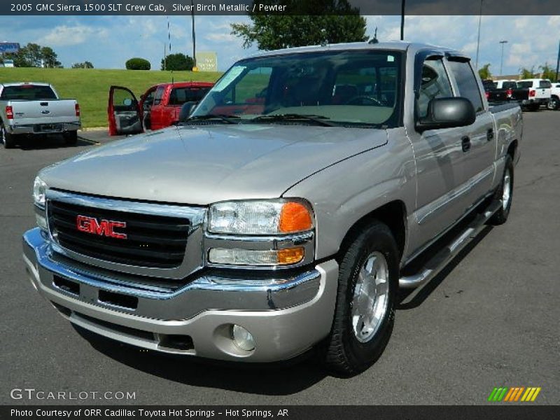Silver Birch Metallic / Pewter 2005 GMC Sierra 1500 SLT Crew Cab