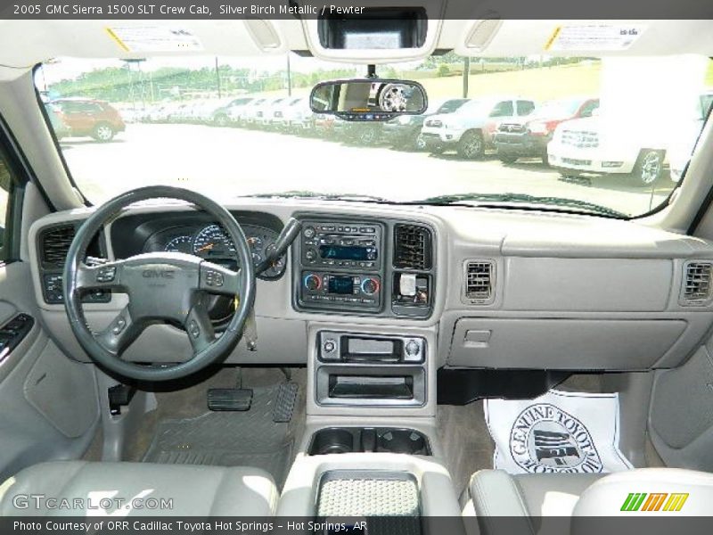 Silver Birch Metallic / Pewter 2005 GMC Sierra 1500 SLT Crew Cab