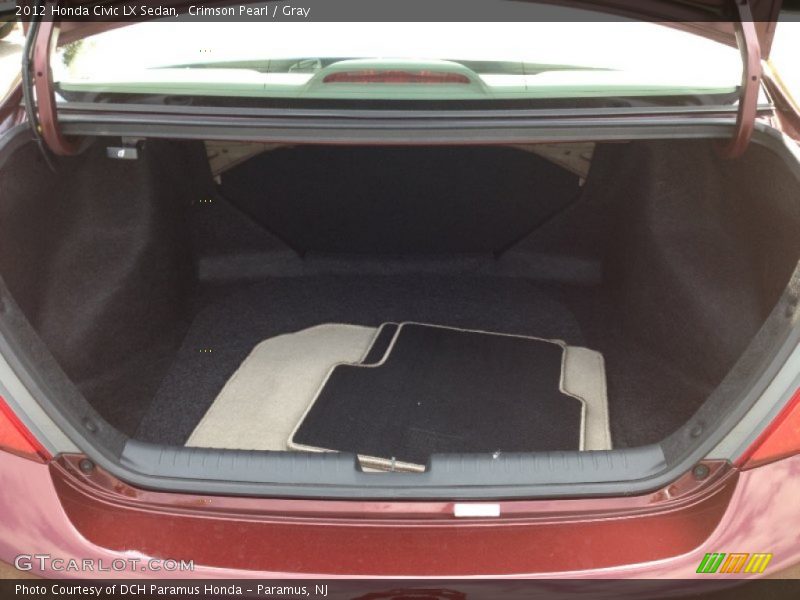 Crimson Pearl / Gray 2012 Honda Civic LX Sedan