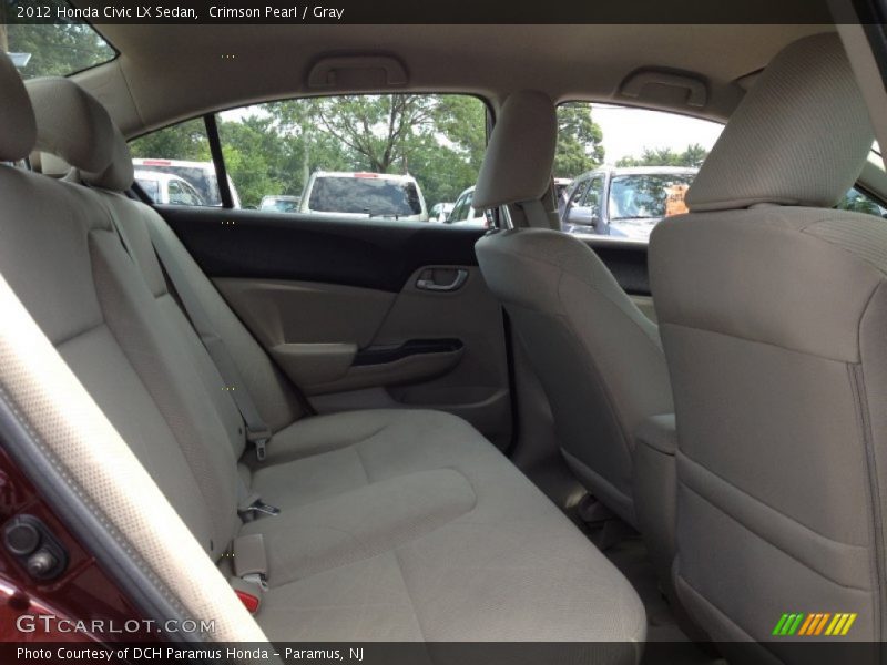 Crimson Pearl / Gray 2012 Honda Civic LX Sedan
