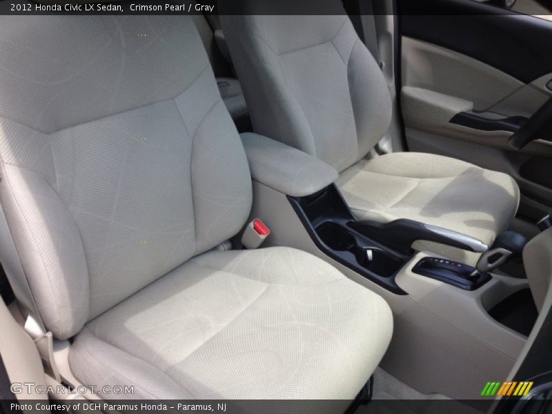 Crimson Pearl / Gray 2012 Honda Civic LX Sedan