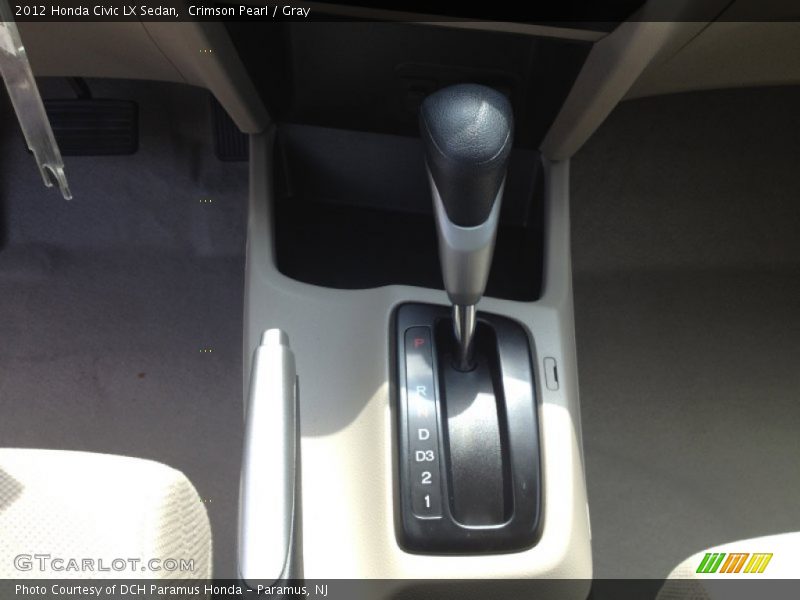 Crimson Pearl / Gray 2012 Honda Civic LX Sedan