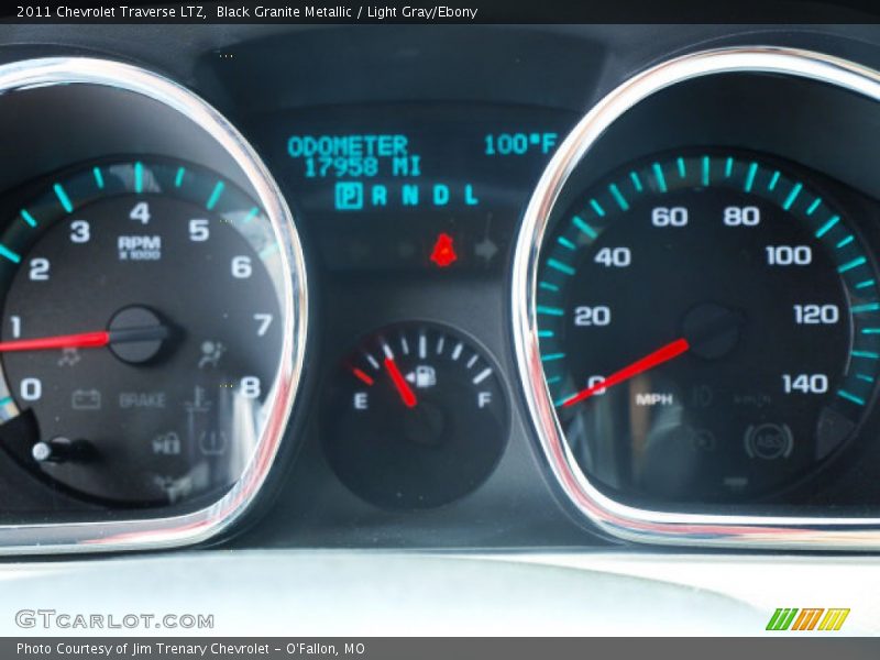 Black Granite Metallic / Light Gray/Ebony 2011 Chevrolet Traverse LTZ