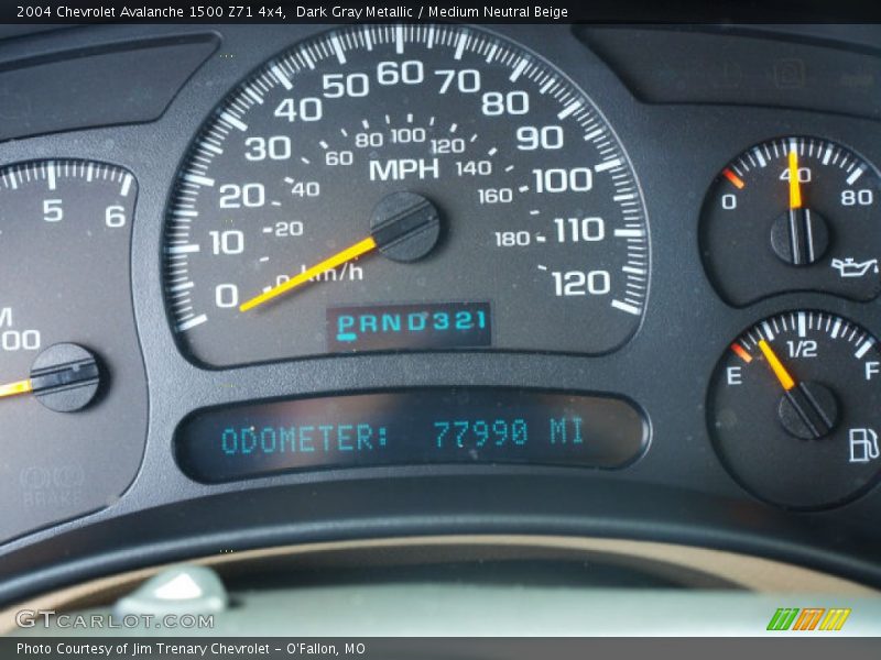 Dark Gray Metallic / Medium Neutral Beige 2004 Chevrolet Avalanche 1500 Z71 4x4