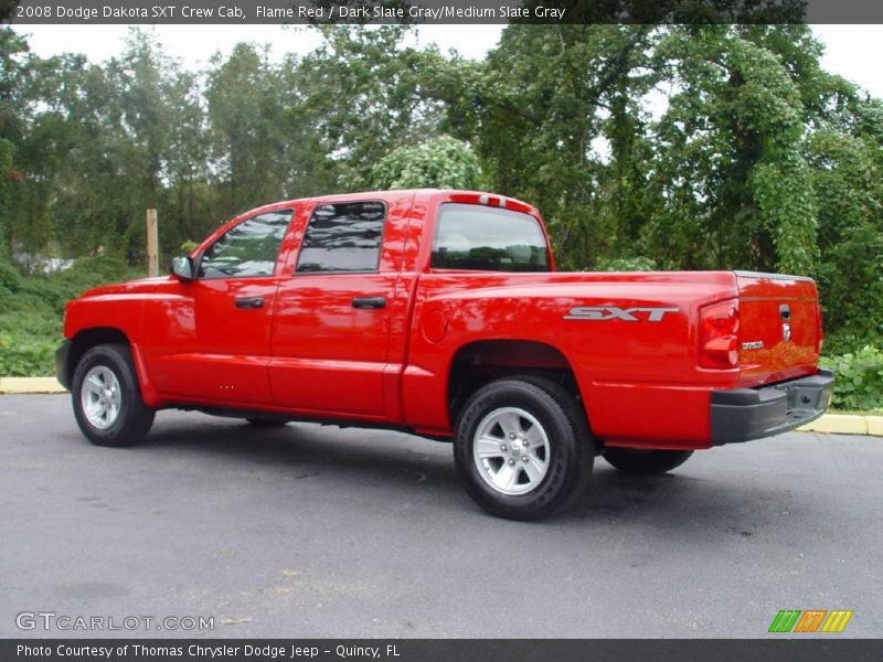 Flame Red / Dark Slate Gray/Medium Slate Gray 2008 Dodge Dakota SXT Crew Cab