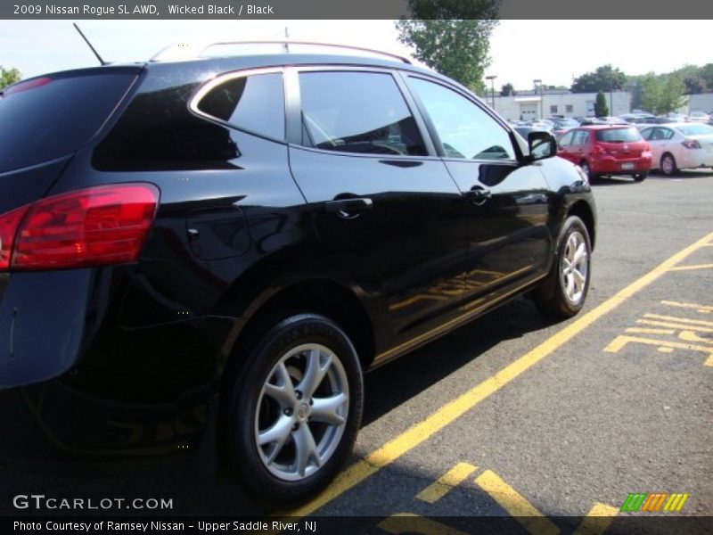 Wicked Black / Black 2009 Nissan Rogue SL AWD