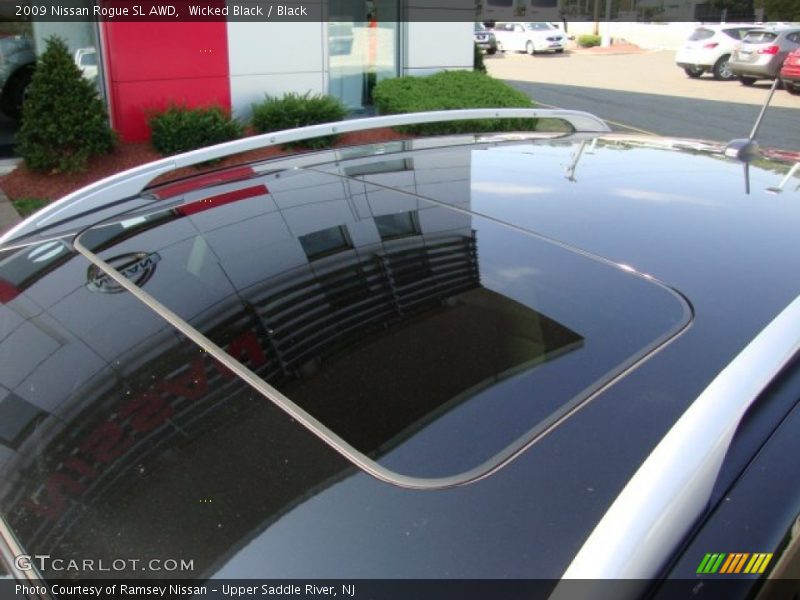 Wicked Black / Black 2009 Nissan Rogue SL AWD