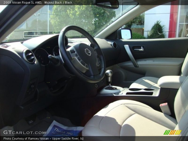 Wicked Black / Black 2009 Nissan Rogue SL AWD