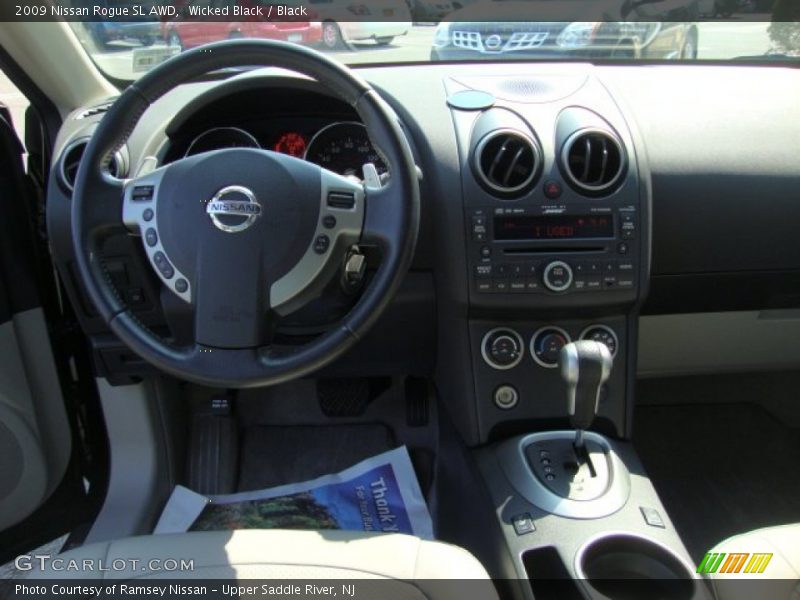 Wicked Black / Black 2009 Nissan Rogue SL AWD