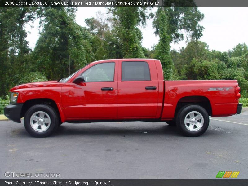 Flame Red / Dark Slate Gray/Medium Slate Gray 2008 Dodge Dakota SXT Crew Cab