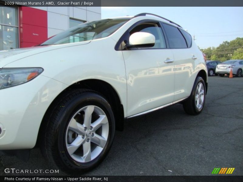 Glacier Pearl / Beige 2009 Nissan Murano S AWD