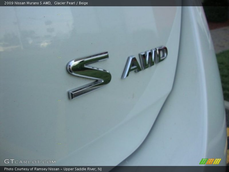 Glacier Pearl / Beige 2009 Nissan Murano S AWD