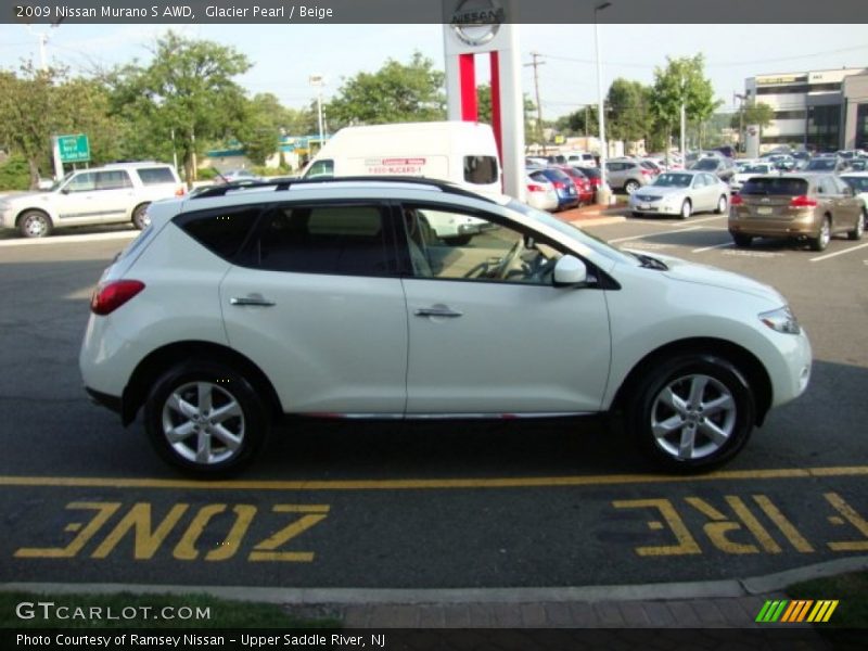 Glacier Pearl / Beige 2009 Nissan Murano S AWD