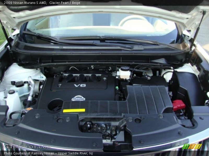 Glacier Pearl / Beige 2009 Nissan Murano S AWD