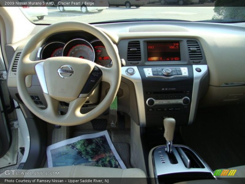 Glacier Pearl / Beige 2009 Nissan Murano S AWD