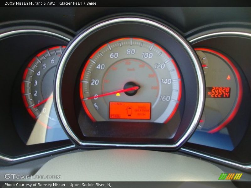 Glacier Pearl / Beige 2009 Nissan Murano S AWD