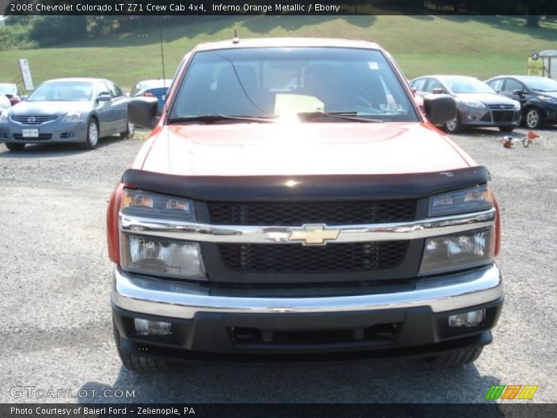 Inferno Orange Metallic / Ebony 2008 Chevrolet Colorado LT Z71 Crew Cab 4x4