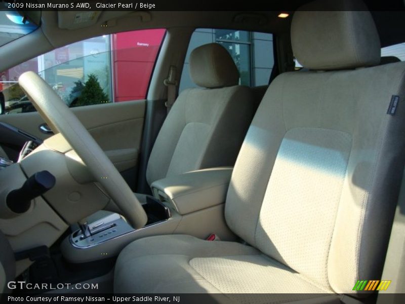 Glacier Pearl / Beige 2009 Nissan Murano S AWD